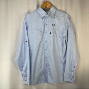 Under Armour Men's Flats Guide long sleeve shirt Fishing Outdoor Size Small Blue